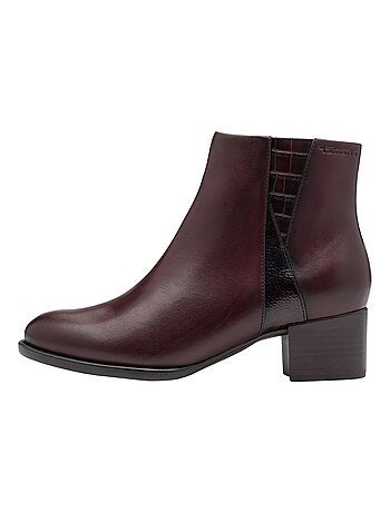 Bottine à Talon Cuir Tamaris