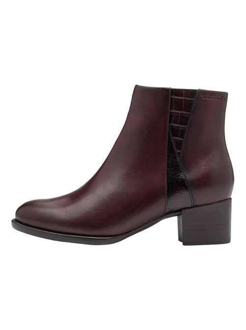 Bottine à Talon Cuir Tamaris - Kiabi