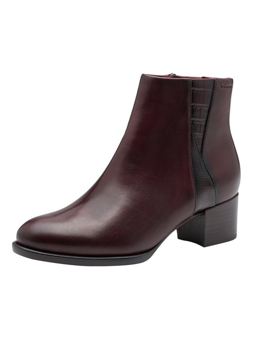 Bottine à Talon Cuir Tamaris - Kiabi