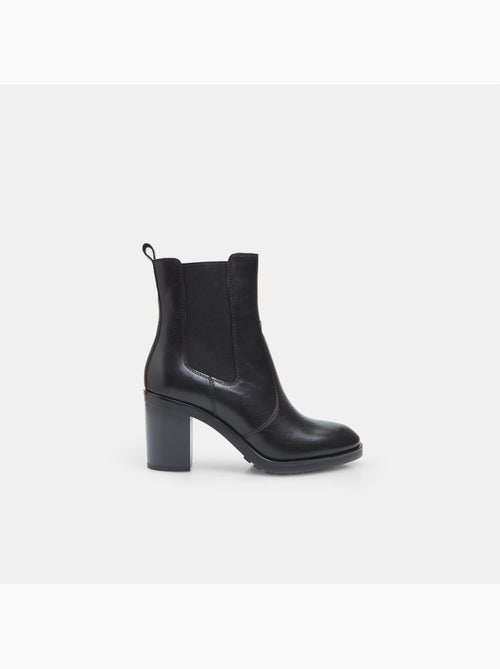 Bottine à talon en cuir BATA - Kiabi