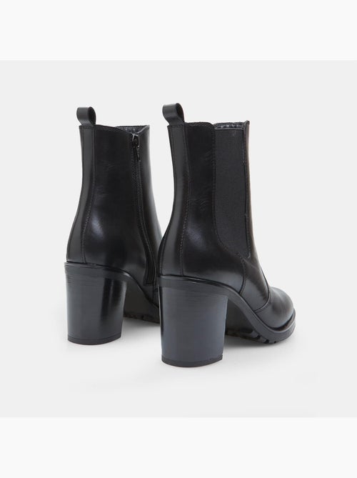 Bottine à talon en cuir BATA - Kiabi