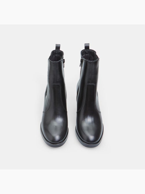 Bottine à talon en cuir BATA - Kiabi