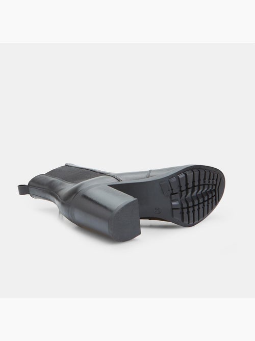 Bottine à talon en cuir BATA - Kiabi