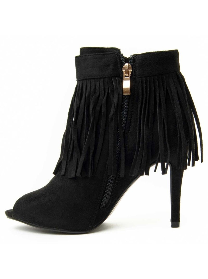 Bottine à Talon Matériel Synthétique Montevita Noir - Kiabi