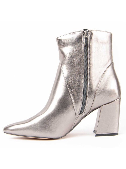 Bottine à Talon Matière Synthétique Et Textile Montevita - Kiabi