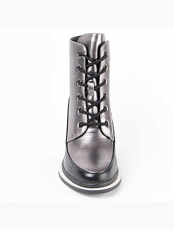 Bottine à Talon Matière Synthétique Et Textile Montevita