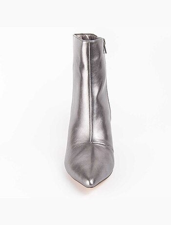 Bottine à Talon Matière Synthétique Et Textile Montevita