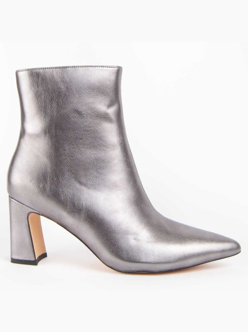 Bottine à Talon Matière Synthétique Et Textile Montevita - Kiabi