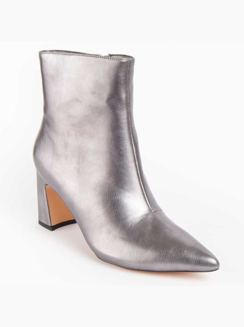 Bottine à Talon Matière Synthétique Et Textile Montevita - Kiabi