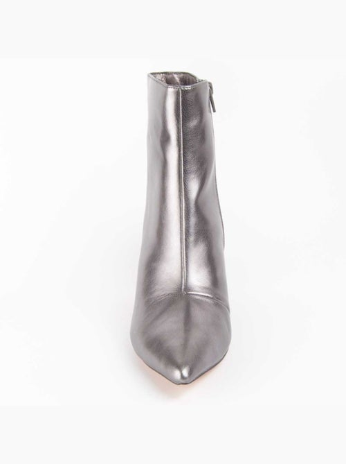 Bottine à Talon Matière Synthétique Et Textile Montevita - Kiabi