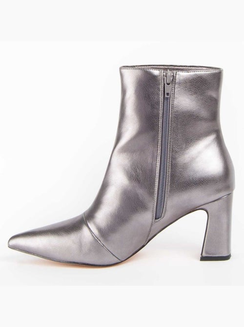 Bottine à Talon Matière Synthétique Et Textile Montevita - Kiabi