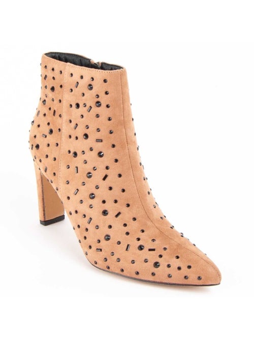 Bottine à Talon Matière Synthétique Et Textile Montevita - Kiabi