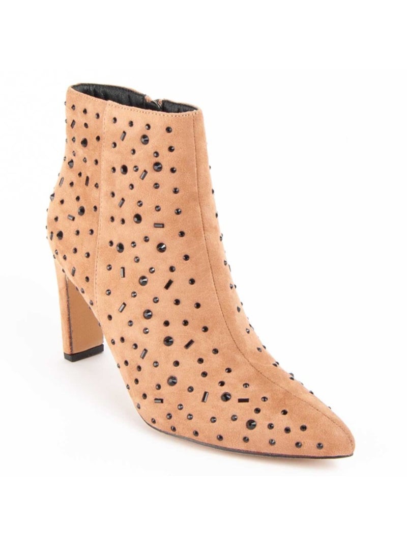 Bottine à Talon Matière Synthétique Et Textile Montevita Marron - Kiabi