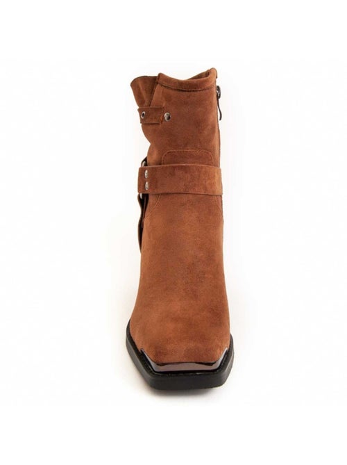 Bottine à Talon Matière Synthétique Et Textile Montevita - Kiabi
