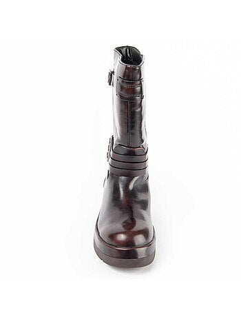 Bottine à Talon Matière Synthétique Et Textile Montevita