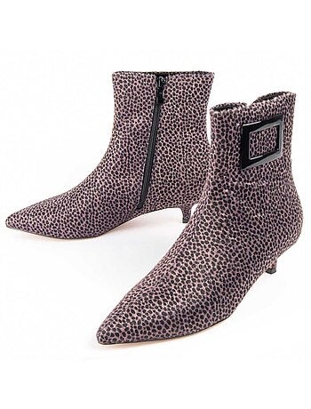 Bottine à Talon Matière Synthétique Et Textile Montevita