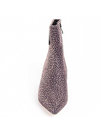 Bottine à Talon Matière Synthétique Et Textile Montevita