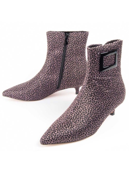 Bottine à Talon Matière Synthétique Et Textile Montevita - Kiabi