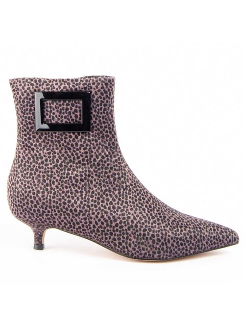 Bottine à Talon Matière Synthétique Et Textile Montevita - Kiabi