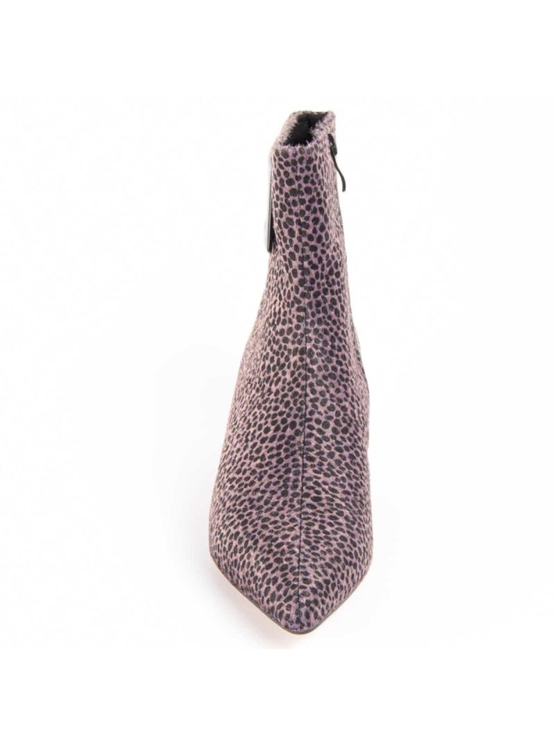 Bottine à Talon Matière Synthétique Et Textile Montevita Marron - Kiabi
