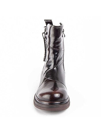 Bottine à Talon Matière Synthétique Et Textile Montevita