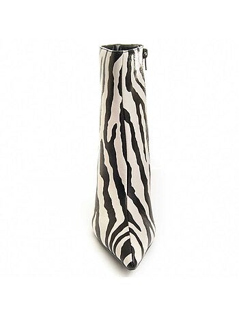 Bottine à Talon Matière Synthétique Et Textile Montevita