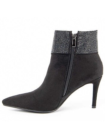 Bottine à Talon Matière Synthétique Et Textile Montevita