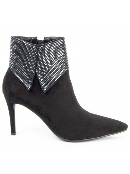Bottine à Talon Matière Synthétique Et Textile Montevita - Kiabi
