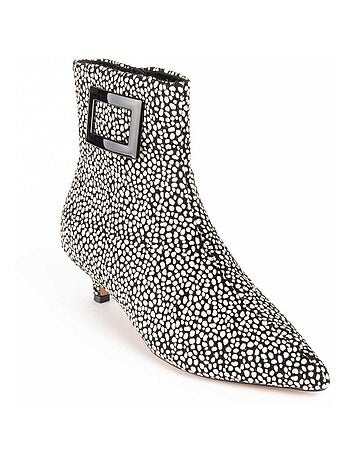 Bottine à Talon Matière Synthétique Et Textile Montevita
