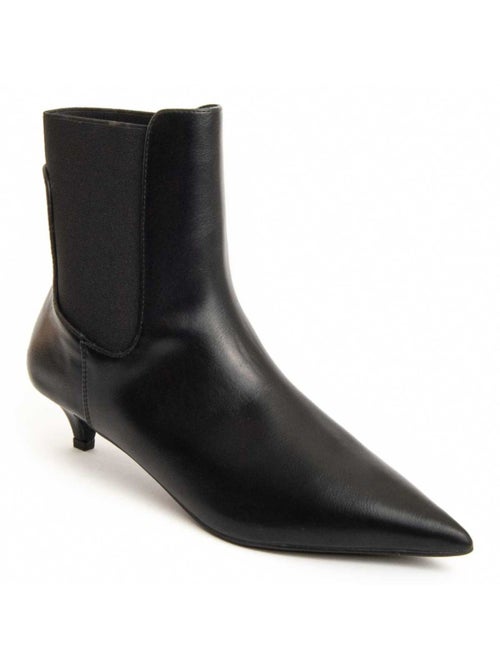 Bottine à Talon Matière Synthétique Et Textile Montevita - Kiabi