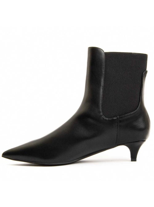 Bottine à Talon Matière Synthétique Et Textile Montevita - Kiabi