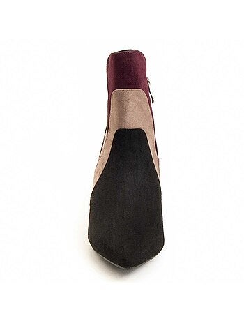 Bottine à Talon Matière Synthétique Et Textile Montevita