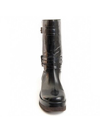 Bottine à Talon Matière Synthétique Et Textile Montevita