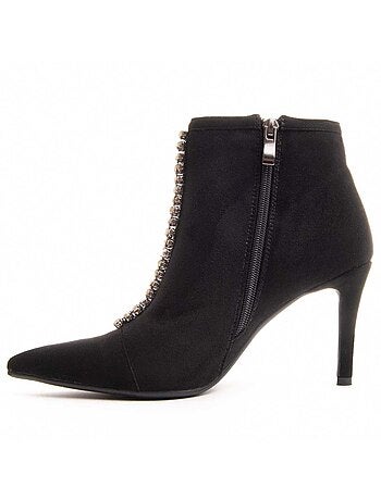 Bottine à Talon Matière Synthétique Et Textile Montevita
