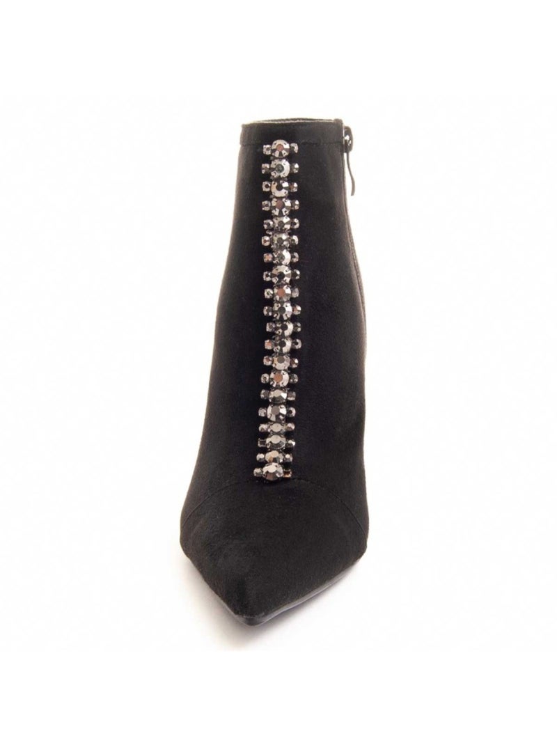 Bottine à Talon Matière Synthétique Et Textile Montevita Noir - Kiabi