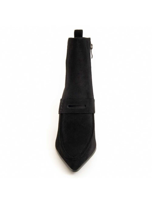 Bottine à Talon Matière Synthétique Et Textile Montevita - Kiabi