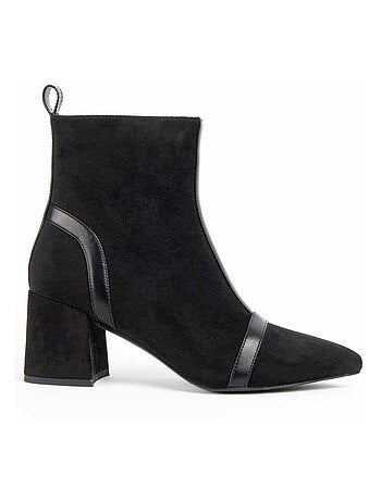 Bottine à Talon Matière Synthétique Et Textile Montevita