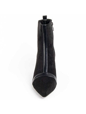 Bottine à Talon Matière Synthétique Et Textile Montevita