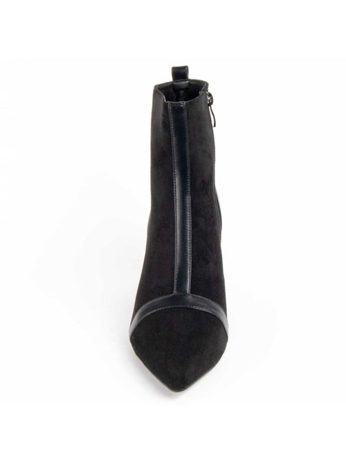 Bottine à Talon Matière Synthétique Et Textile Montevita - Kiabi