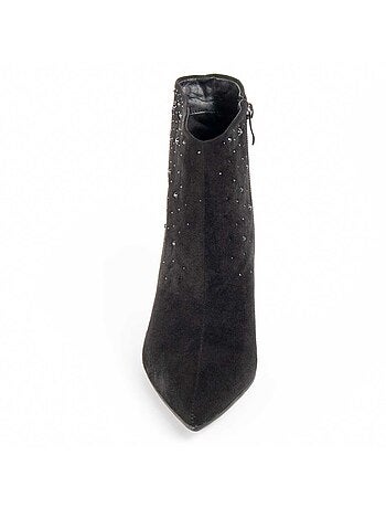 Bottine à Talon Matière Synthétique Et Textile Montevita