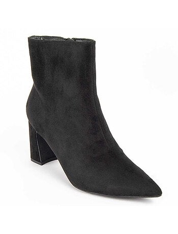 Bottine à Talon Matière Synthétique Et Textile Montevita