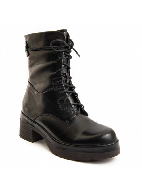 Bottine à Talon Matière Synthétique Et Textile Montevita - Kiabi