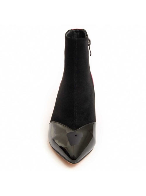 Bottine à Talon Matière Synthétique Et Textile Montevita - Kiabi