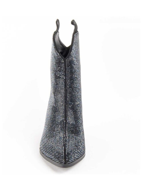 Bottine à Talon Matière Synthétique Et Textile Montevita - Kiabi