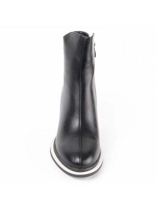 Bottine à Talon Matière Synthétique Et Textile Montevita - Kiabi