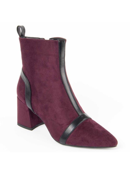 Bottine à Talon Matière Synthétique Et Textile Montevita - Kiabi