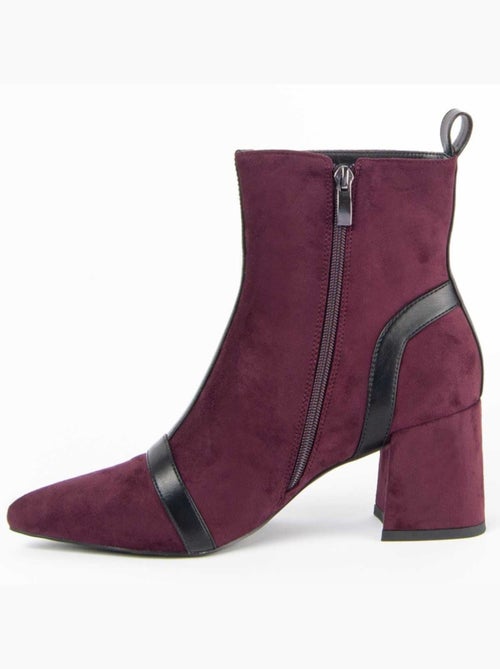Bottine à Talon Matière Synthétique Et Textile Montevita - Kiabi