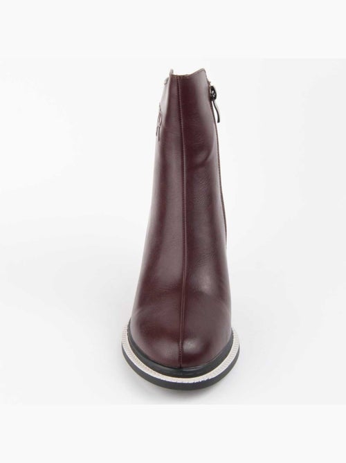 Bottine à Talon Matière Synthétique Et Textile Montevita - Kiabi