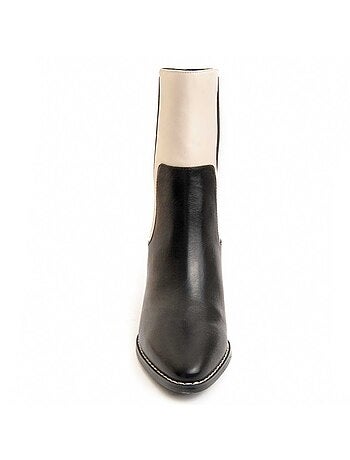 Bottine à Talon Matières Synthétiques Et Textile Montevita