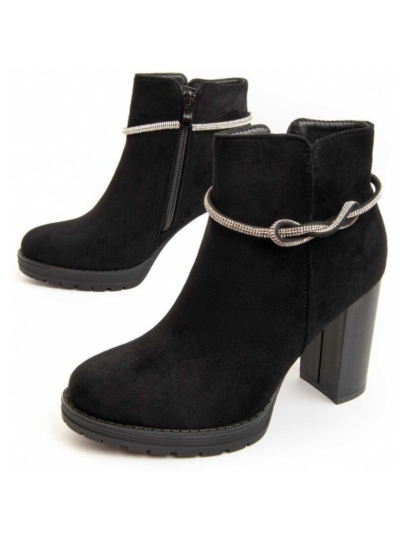 Bottine à talon Montevita Botilan38 Noir - Kiabi